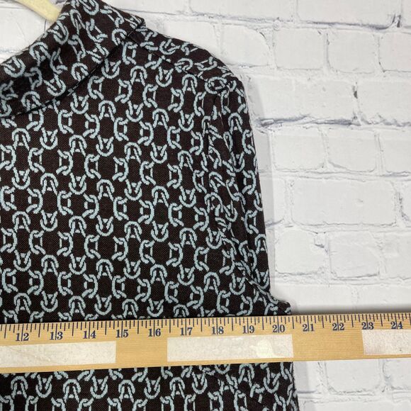 Tyler Böe Chain Link Shift Print Dress Women’s XL Preppy Career Office Chic - Picture 10 of 12